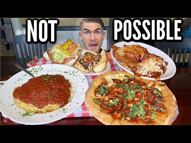 ATTEMPTING AN "IMPOSSIBLE" 10LB ITALIAN FOOD CHALLENGE | Joel Hansen Raw