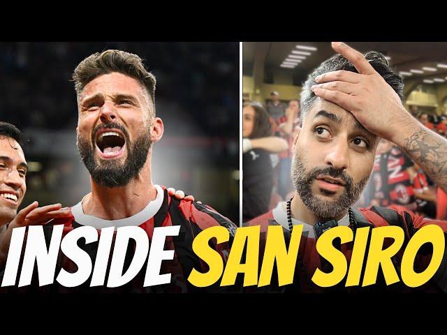 EMOTIONAL scenes inside the San Siro in Olivier Giroud and Stefano Pioli's LAST match!