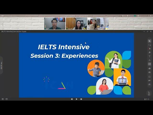 IELTS INTENSIVE Live session - Lesson 3