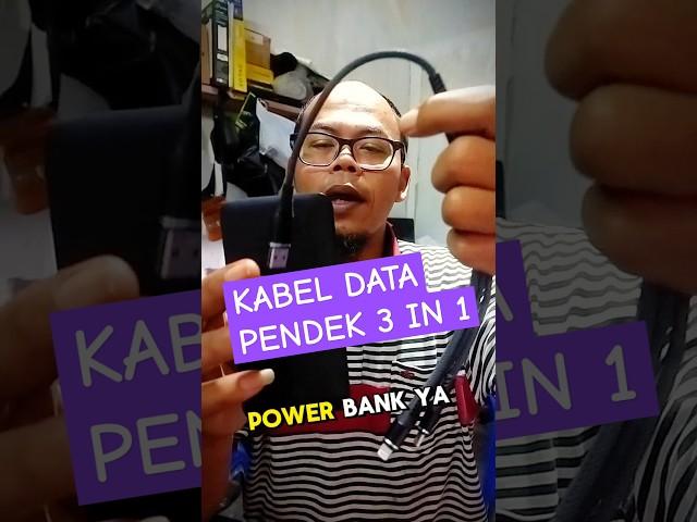 Kabel data powerbank 3 in 1#kabeldata #powerbank #kabeldatapendek#kabeldata3in1 #kabeldatamurah