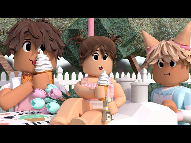 The Kids Open a ICE CREAM STAND!  **WE'RE RICH!** | Roblox Bloxburg Voice Roleplay