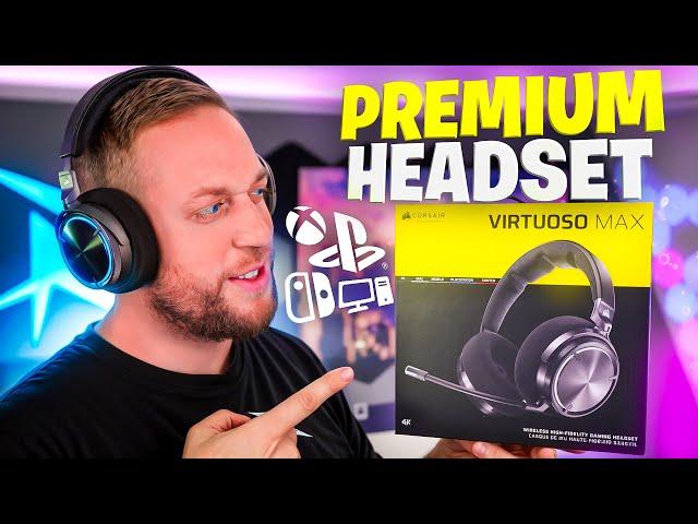 Premium Gaming Headset mit Active Noise Cancelling für PC PS5 und XBOX | Corsair Virtuoso MAX