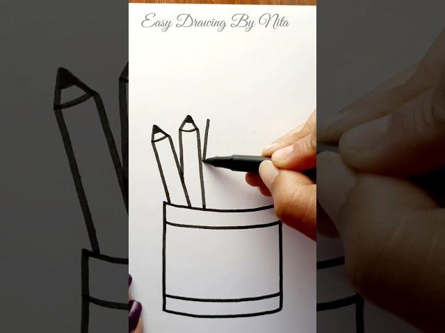 Pen Holder Drawing.