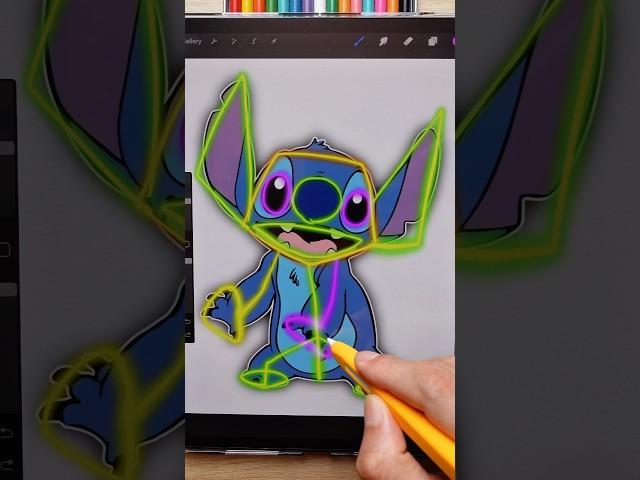 I Drew Stitch Like This️ #art #drawing #disney