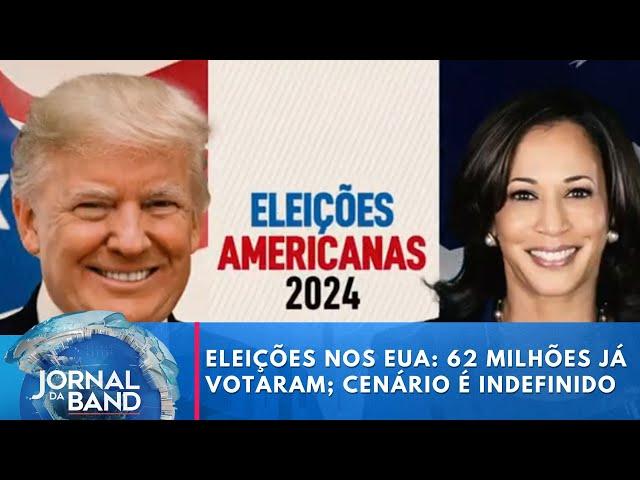 Eleições nos EUA: 62 milhões já votaram; pesquisas mostram cenário indefinido | Jornal da Band