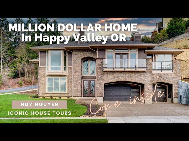 Tour Million Dollar homes in Happy Valley OR  | AMAZING VIEWS | CUSTOM BUILT