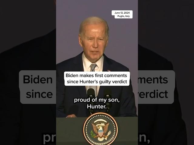 Biden makes first comments since Hunter's guilty verdict