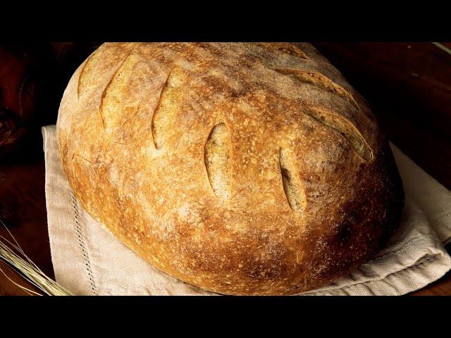 Домашний ХЛЕБ *Деревенский* на пшеничной закваске//Homemade BREAD *Rustic * with wheat sourdough