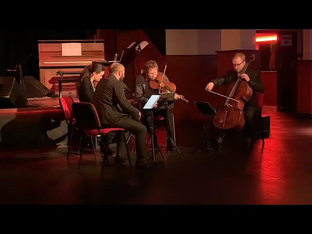 The New European String Quartet performing Kinan Abou Afash composition in Leiden Chronicle 1