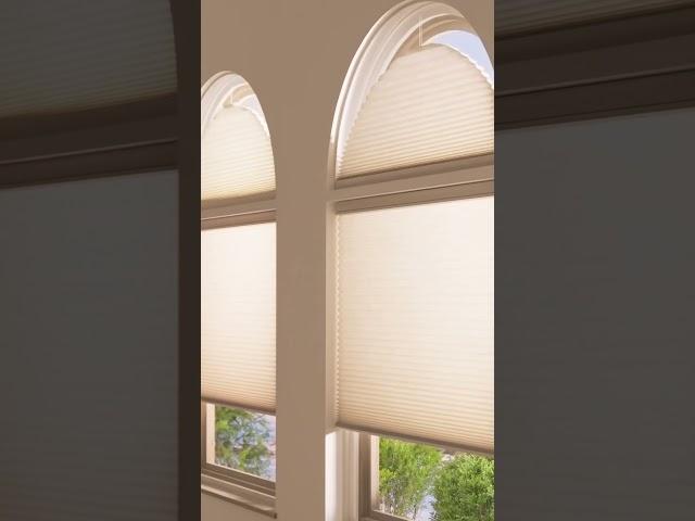 Solutions for hard-to-reach specialty-shaped shades, now available with PowerView Automation . ️