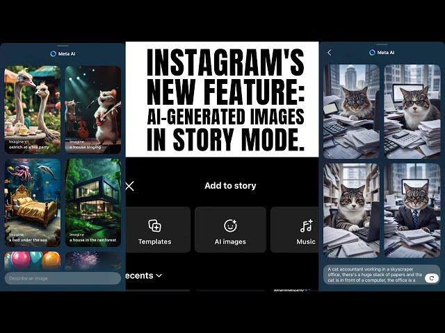 Instagram's new feature: AI-generated images in Story mode.