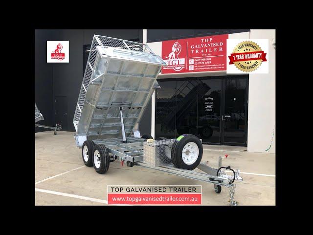 10x5 Galvanised Hydraulic Tipping Trailer | Tandem Trailers | Top Galvanised Trailer