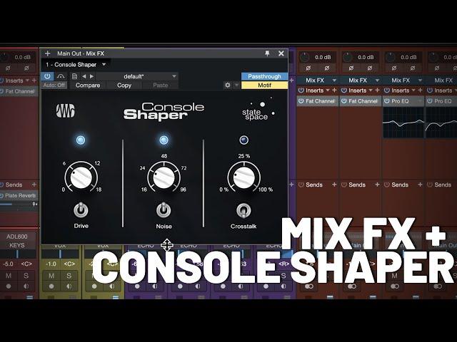 Mix Engine FX and Console Shaper in Studio One