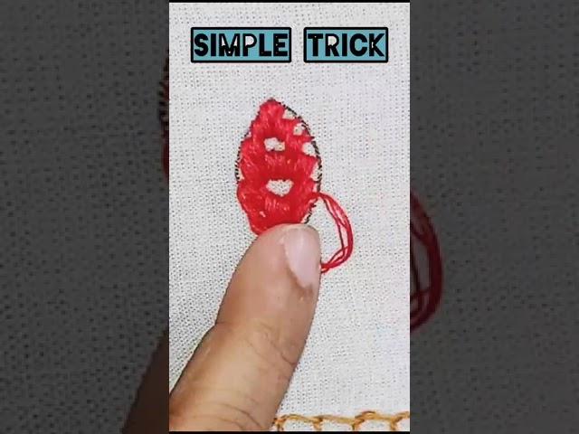 Hand Embroidery Amazing Trick, Easy Flower Embroidery Trick @threadsNpatterns #shortsvideo #ytshorts