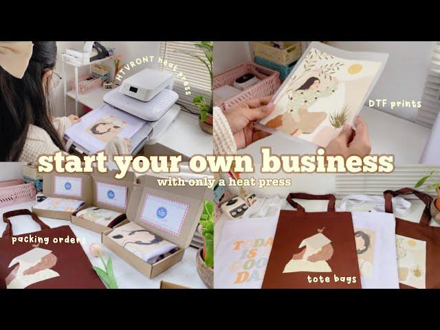 Start your own business in 2024 with only a HeatPress  | Clothing & Totebag | Guide | ft. HTVRONT