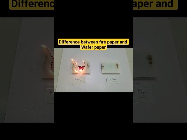 Difference between fire paper and wafer paper @NadiyaTanvir #firecake #burnaway cake