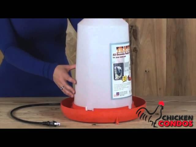 3 Gallon Plastic Waterer with Heater from Chicken Condos