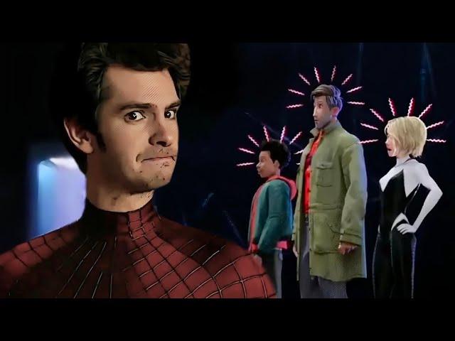 Andrew Garfield and Tobey Maguire enter In to the Spider Verse