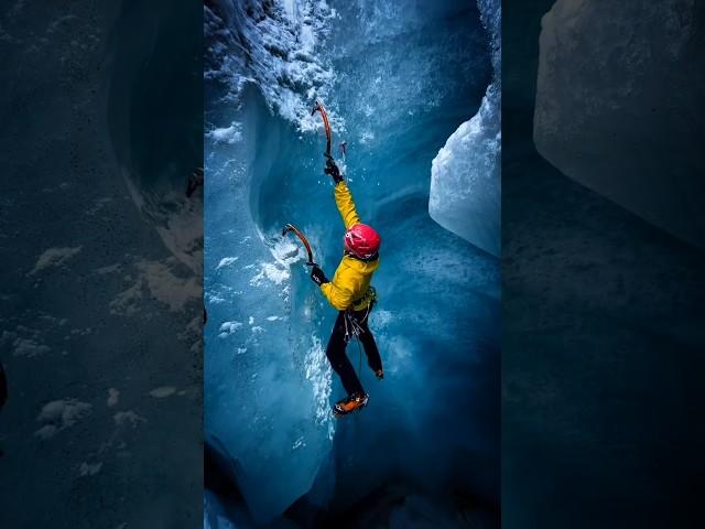 Ice Climbing #climbing  #ice #adventure #shorts