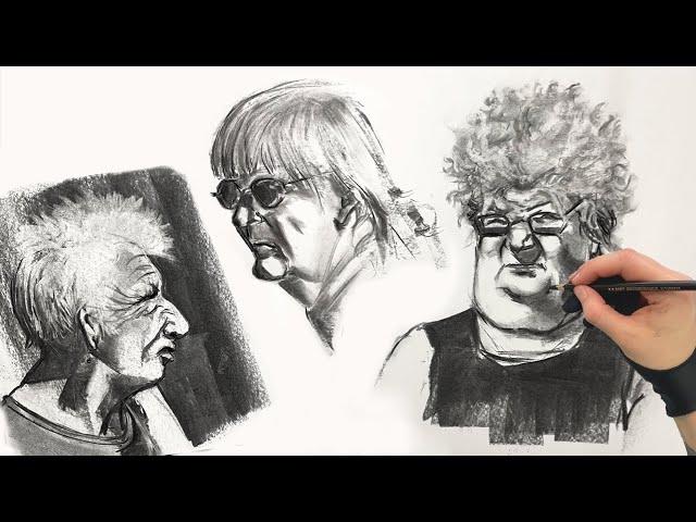 Charcoal portrait practice! (+ portrait drawing tips)