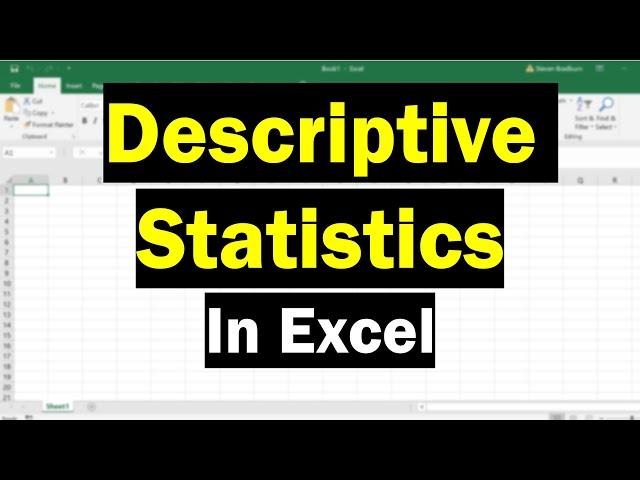 How To Perform Descriptive Statistics In Excel (Very Easy!)