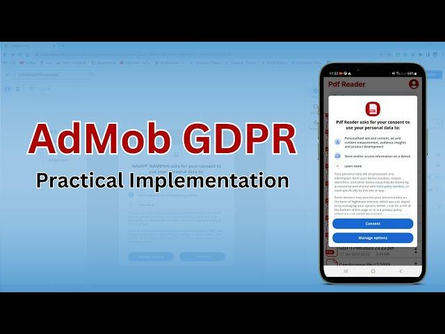 Practically implement AdMob GDPR message in the Android App. How to solve AdMob GDPR message