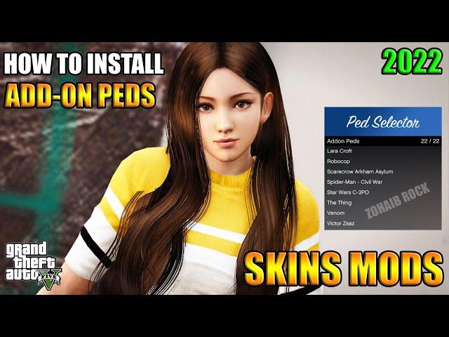 How to Install Skins in GTA V !! - GTA V Mod Tutorial (Add-On Ped) 2022