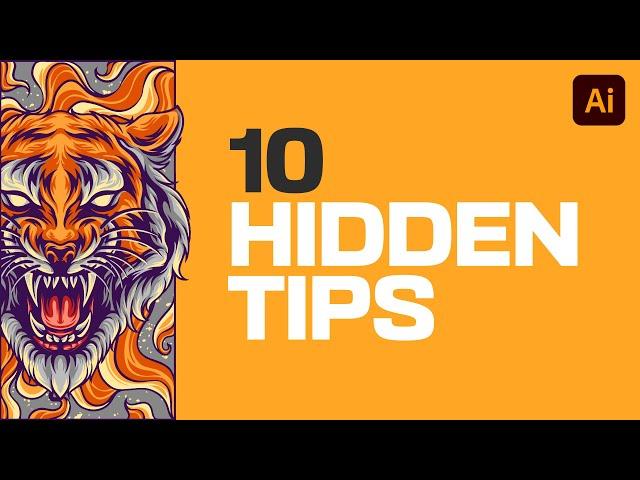 10 HIDDEN Adobe Illustrator Tips You Must Know! (Easily Master Adobe)