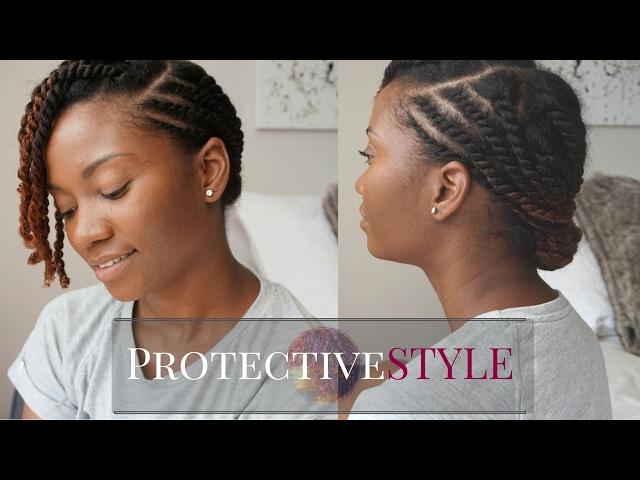 Easy Flat Twist Protective Style || Natural Hair