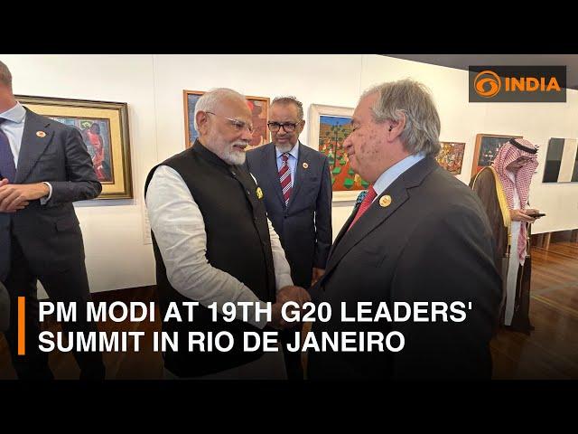 India's PM Modi at 19th G20 Leaders' Summit in Rio de Janeiro