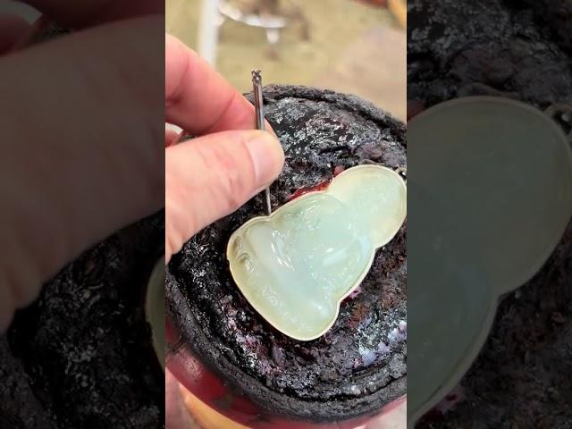 看最后效果怎样，玉手莲花包玉。 #包玉 #合浦打金 #合浦李记灵作