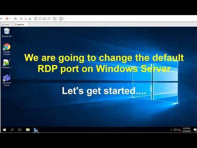 How to change default Remote Desktop Port on windows server