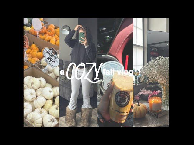 cozy fall vlog  fall shopping, seasonal drinks + bake with me