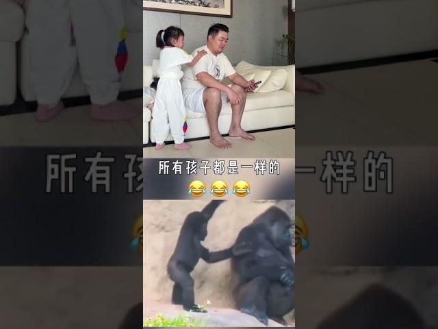 所有孩子都是一样的～ 你的童年我的童年，好像都一样～不管什么物种～什么时候能出去玩啊，什么时候能不调休啊～#看一遍笑一遍  #宝爸带娃 #人类幼崽迷惑行为大赏 #在绿野仙踪找找童年的回忆 #萌娃