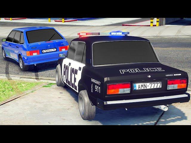 ПРАНК ВОТЕРА ОПЕРА НА ПОЛИЦЕЙСКИЙ ВАЗ 2107  - РЕАЛЬНАЯ ЖИЗНЬ ШКОЛЬНИКА GTA 5  ГАРВИН