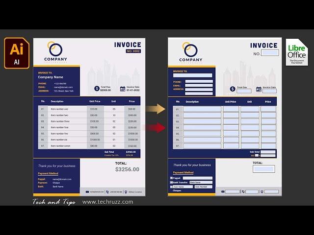  How to Create Fillable PDF Forms | Convert Illustrator Invoice to Fillable PDF