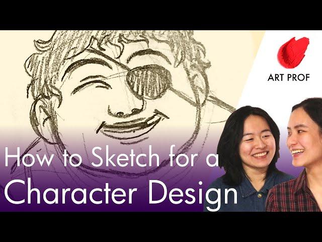 Simple Brainstorming & Sketching Demo: Character Design for Self-Taught Artists