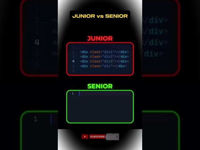 how to become a senior VS junior front-end developer|#html #css #javascript   @codecx135