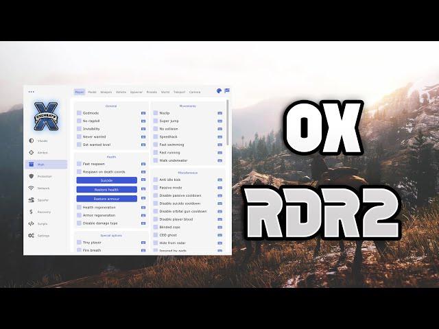 0x Cheats | RDR2 Mod Menu