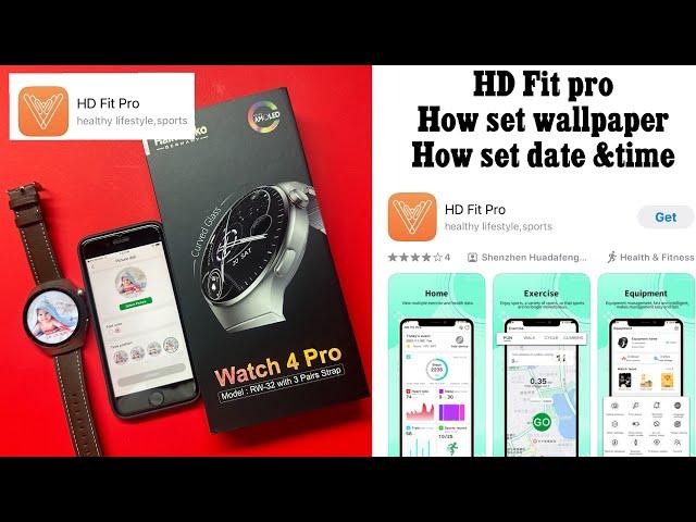 HD Fit Pro is a smart health APP- How set wallpaper- how set Date &time -how set time format️