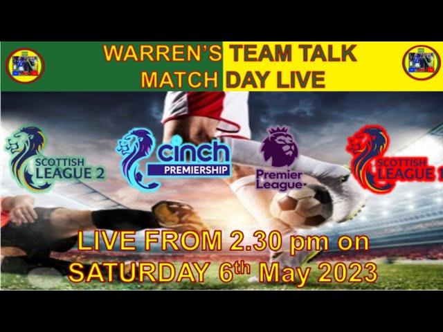 Warren's Team Talk - Saturday Match Day Live