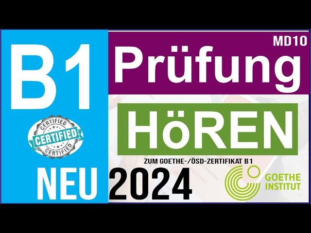 Prüfung B1 Neu 2024 | Goethe Zertifikat B1 | Hören B1 Teil 1-4 | Prüfung Hörverstehen 2024 md 10