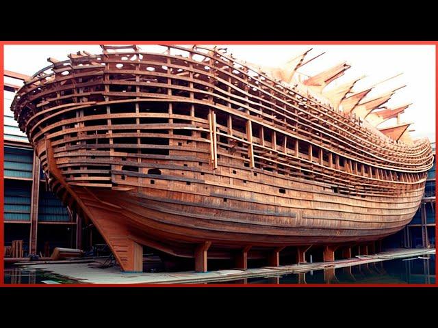 Men Repair Massive Wooden Ship Broken in Half | by @TừSiêu_HậuCầnNghềBiển