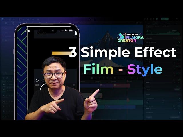 3 Simple Effect Film-Style Tutorial Video with Filmora 13 Mobile