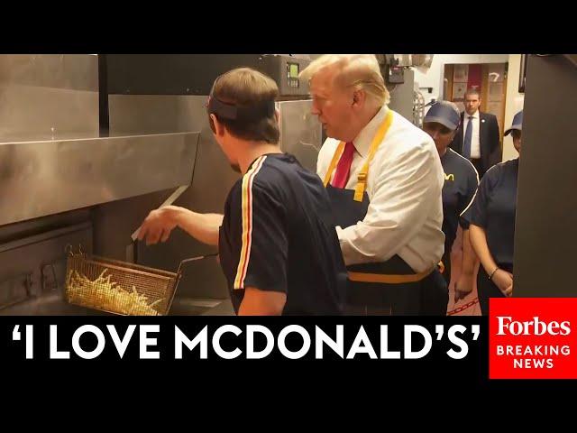 BREAKING NEWS: Trump Works The Fries At Pennsylvania McDonald's—And Accuses Kamala Harris Of Lying