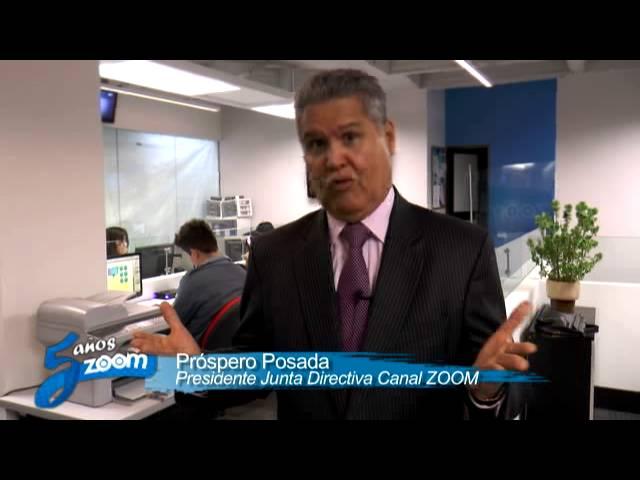 Próspero Posada, Presidente Junta Directiva de Canal ZOOM - Saludo 5 años