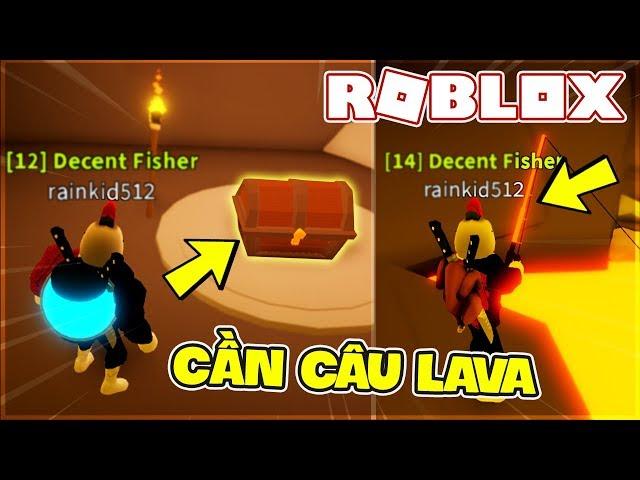 CÁCH LẤY CẦN CÂU LAVA VÀ VÀO NÚI LỬA CÂU CÁ DUNG NHAM | Fishing Simulator (Roblox)