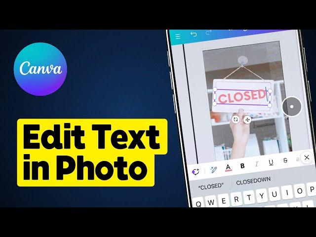 How to Edit Text in Image on Canva Mobile