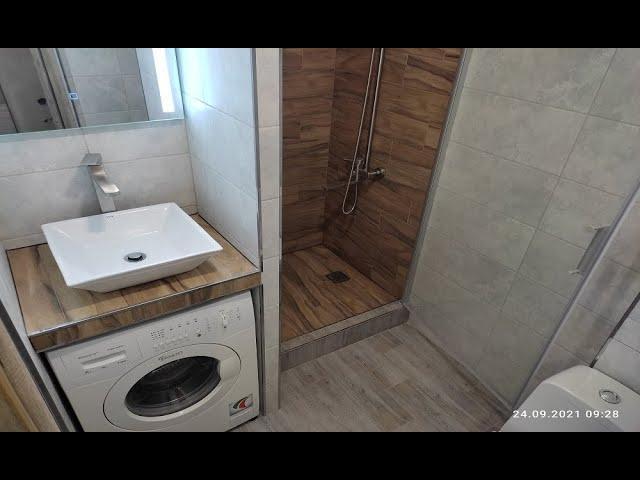 renovation in a small bathroom