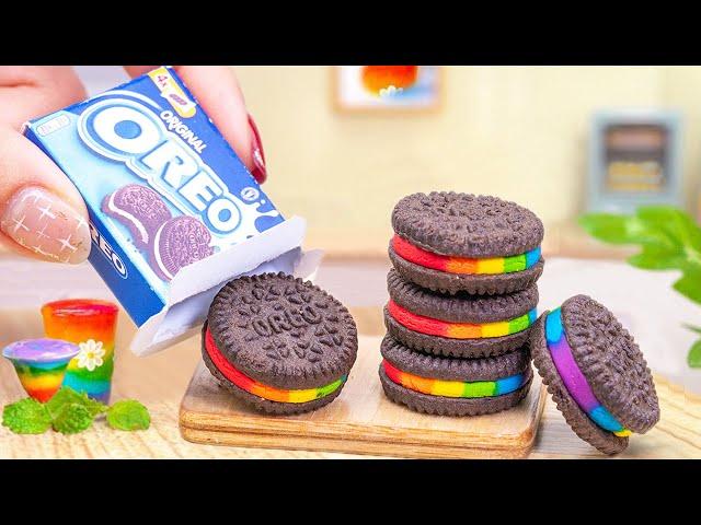 Amazing Oreo Cake Dessert, Best Miniature Oreo Chocolate Cake Decorating Recipe, Rainbow Oreo Cake